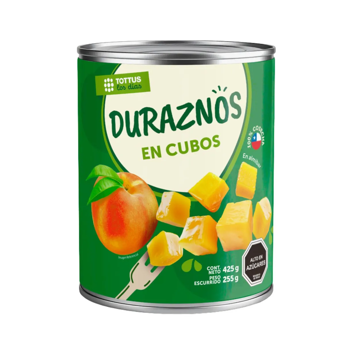 TOTTUS - Durazno en Conserva Cubitos Tottus 415 g