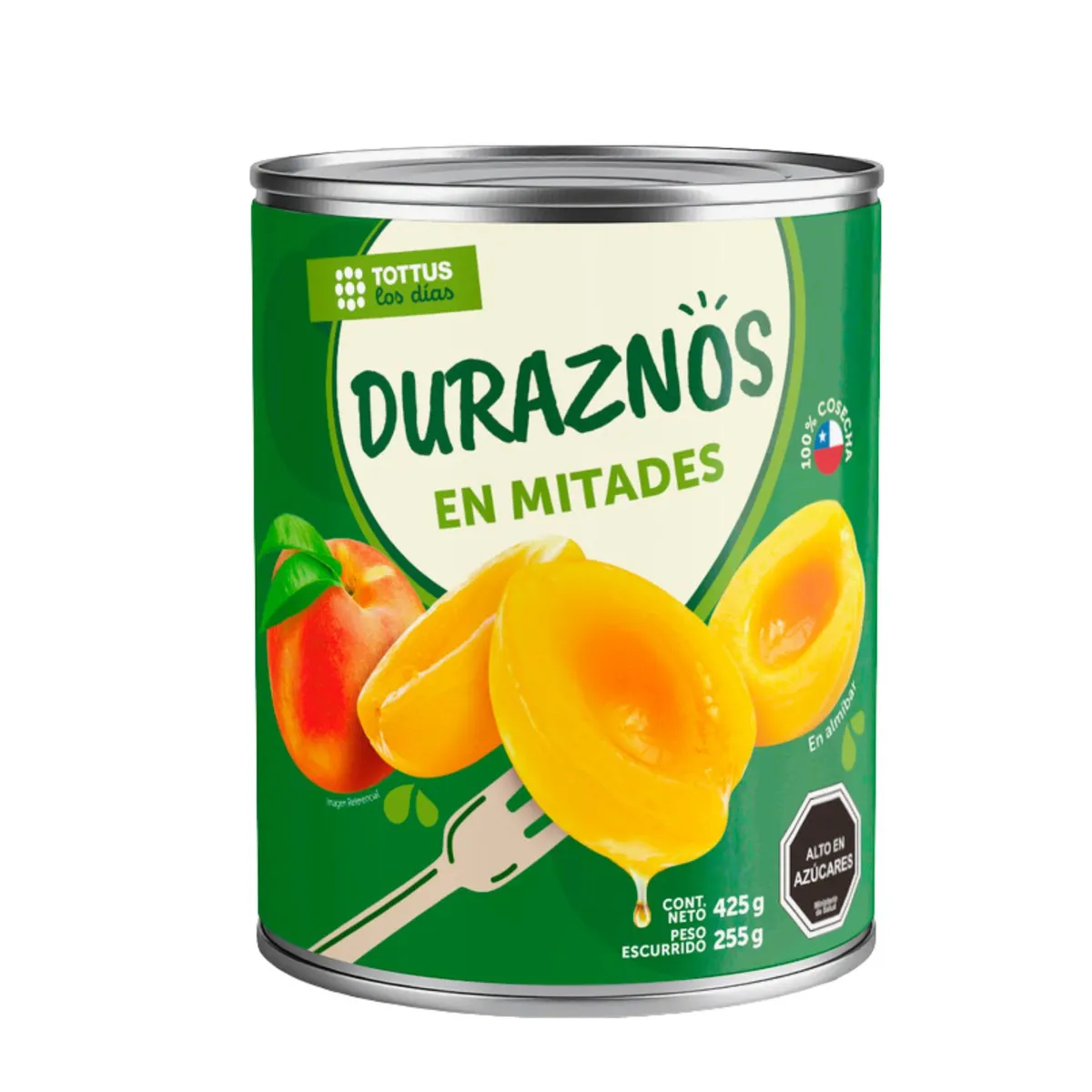TOTTUS - Durazno en Conserva Mitades Tottus 415 g