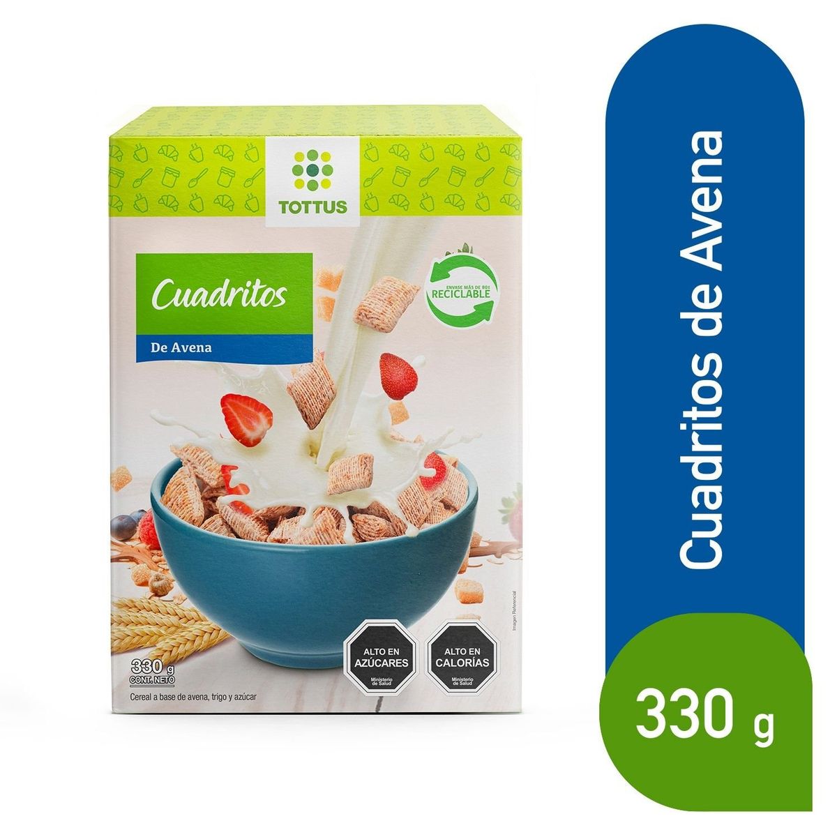TOTTUS - Cereal Cuadritos de Avena Tottus 330 g