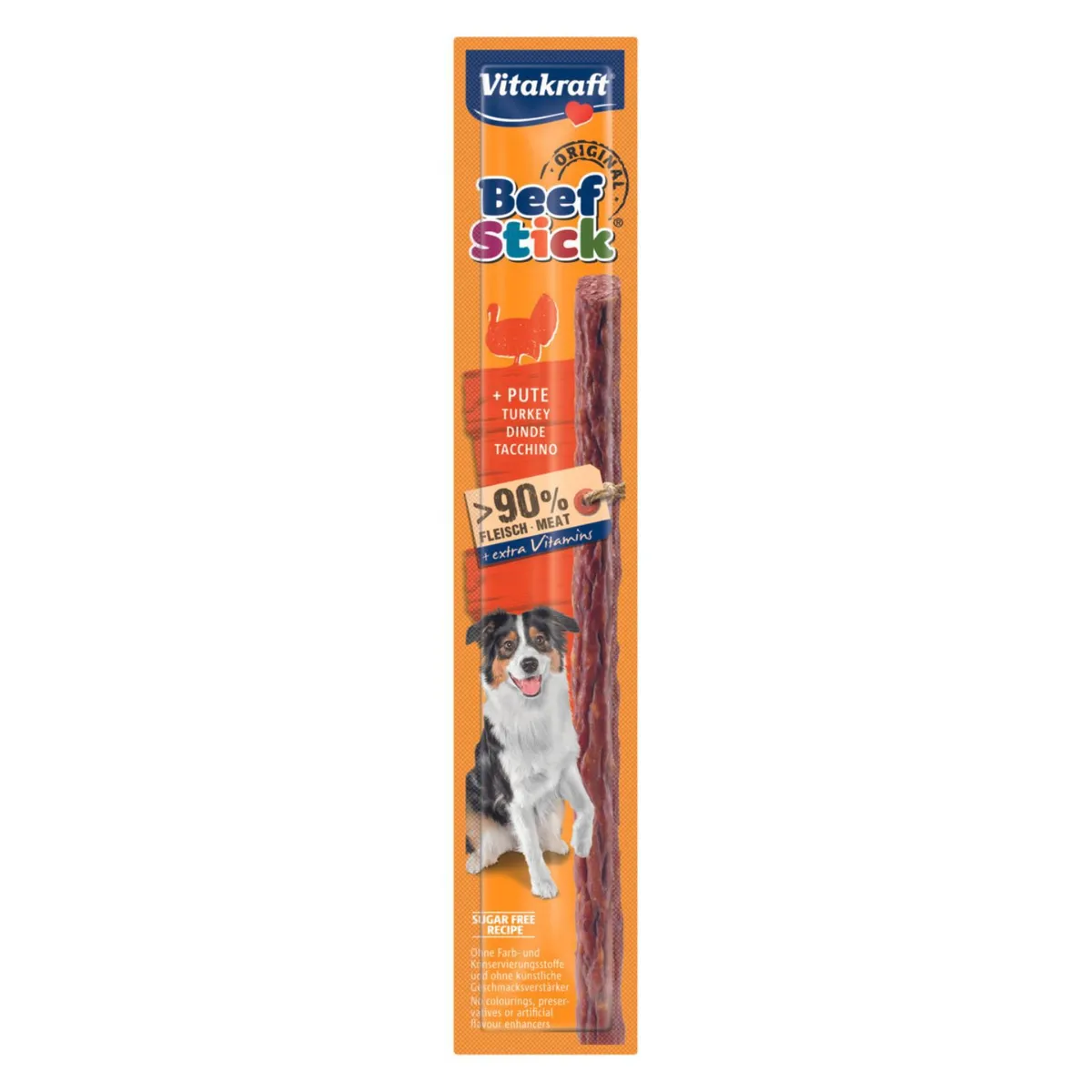 VITAKRAFT - Snack para Perros Beef Stick Sabor Pavo Vitakraft 12 g