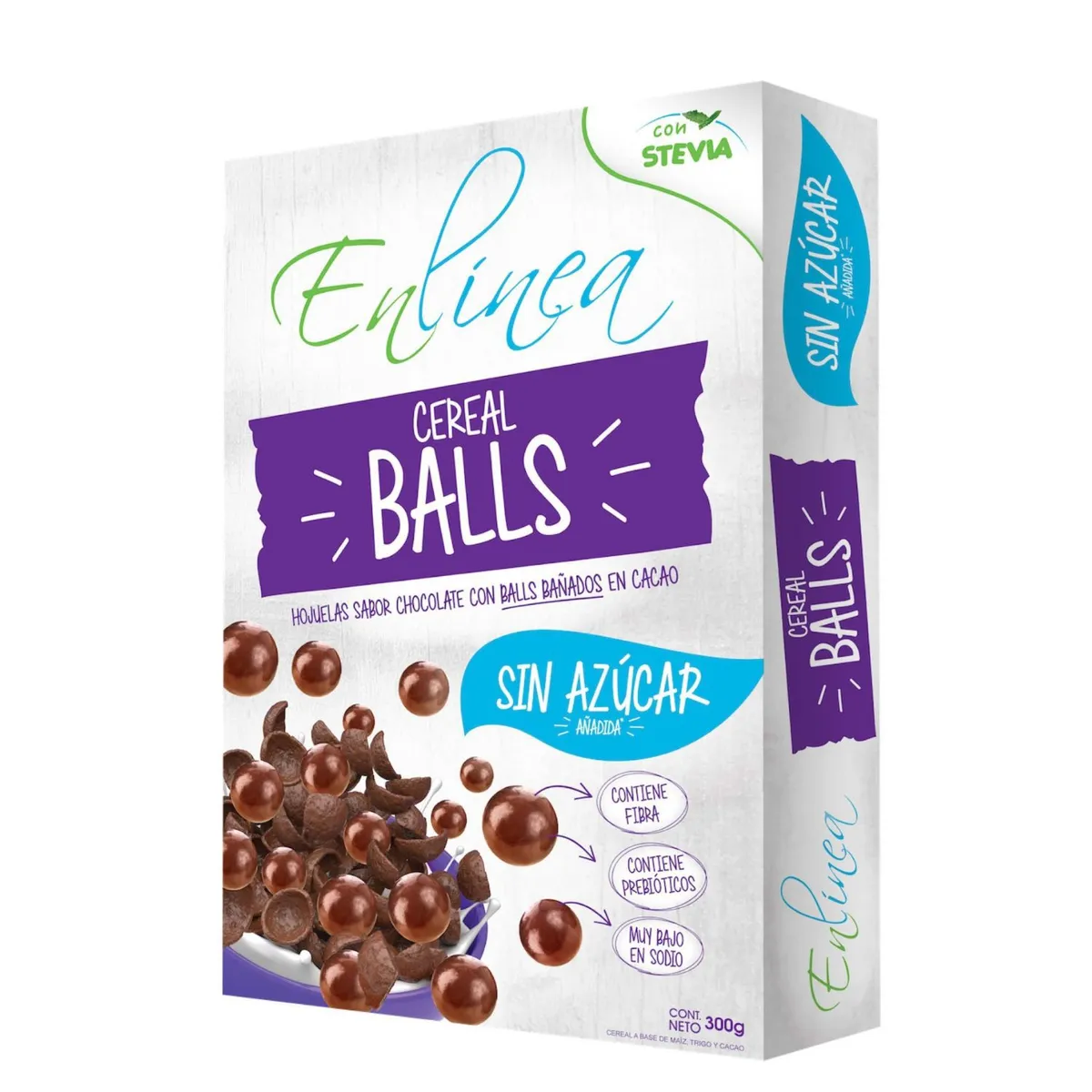 EN LINEA - Cereal Balls Sabor Chocolate Sin Azúcar Enlinea 300 g