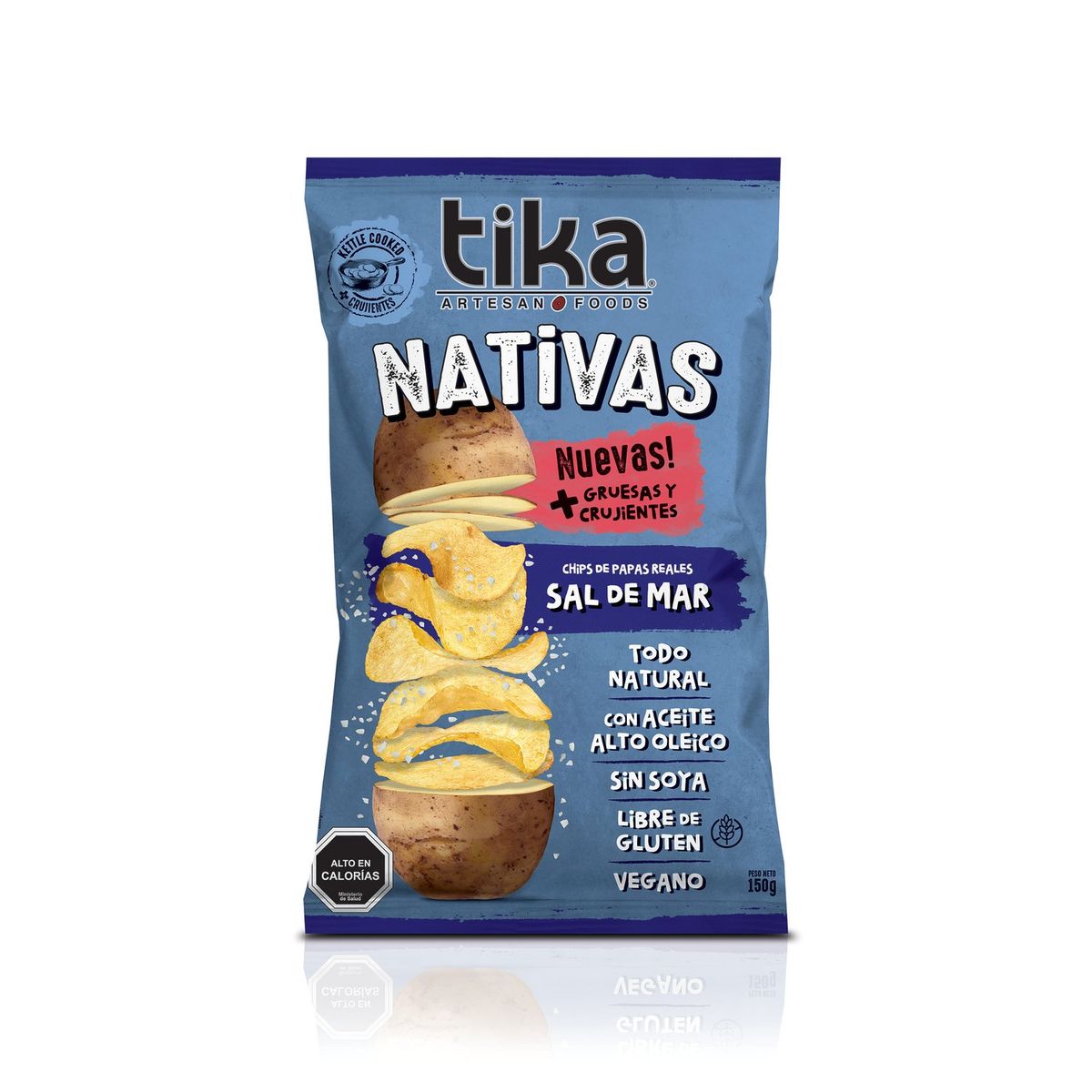 TIKA - Papas Fritas Nativas con Sal de Mar Tika 150 g