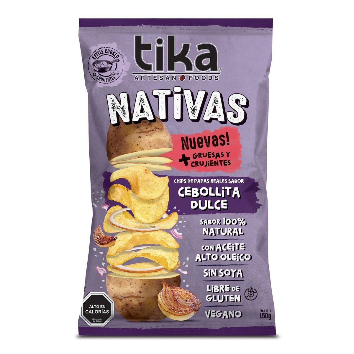 TIKA - Papas Fritas Nativas Sabor Cebollita Dulce Tika 150 g