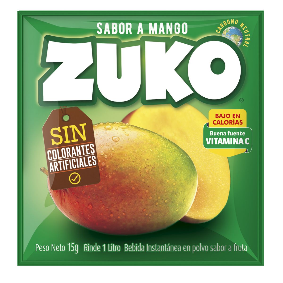 ZUKO - Jugo en Polvo Zuko Mango 15 g