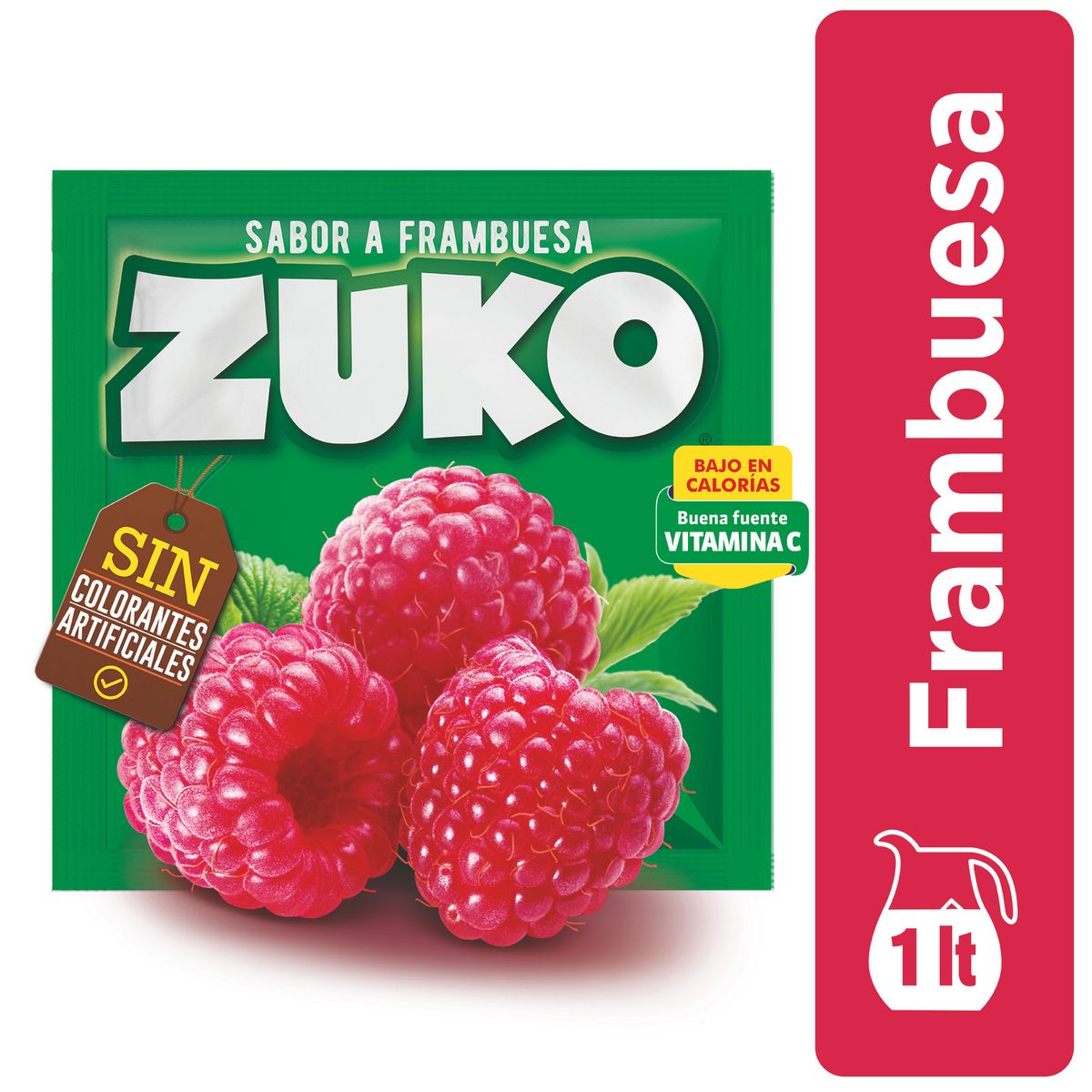 ZUKO - Jugo en Polvo Zuko Frambuesa 15 g