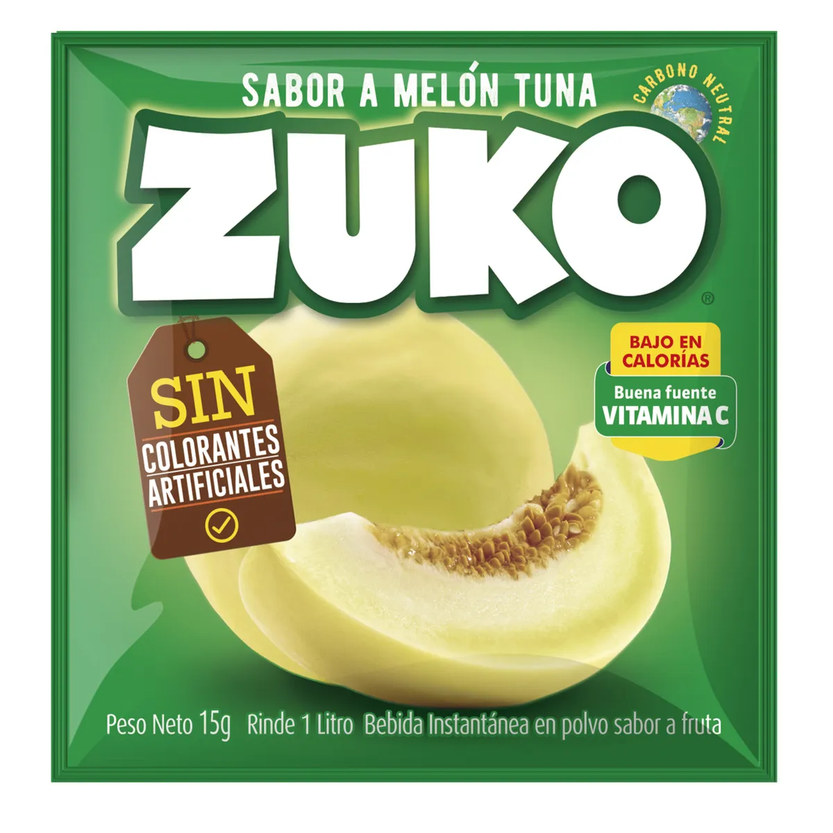 ZUKO - Jugo en Polvo Zuko Melón Tuna 15 g