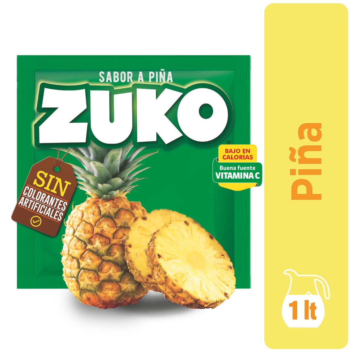 ZUKO - Jugo en Polvo Zuko Piña 15 g