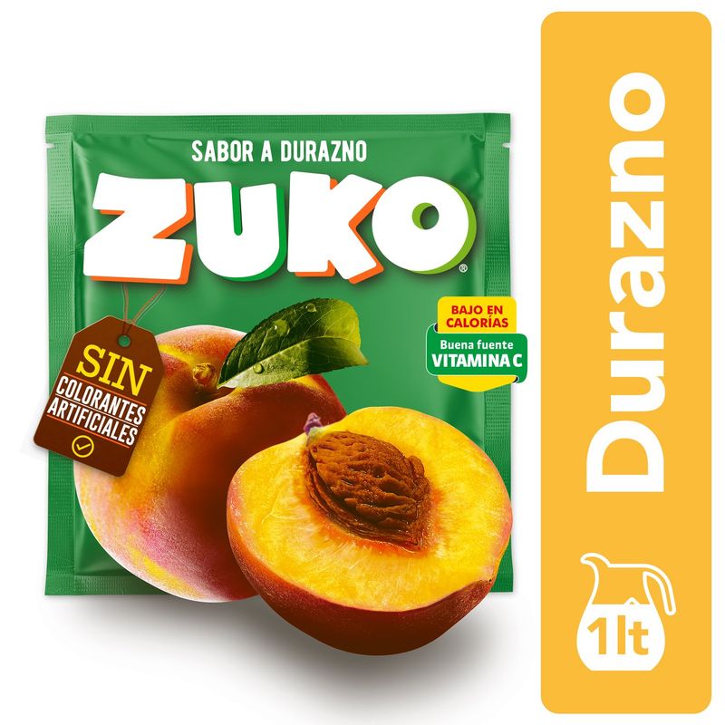 ZUKO - Jugo en Polvo Zuko Durazno 15 g