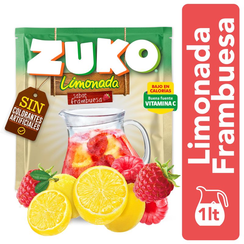 ZUKO - Jugo en Polvo Zuko Limón Frambuesa 15 g