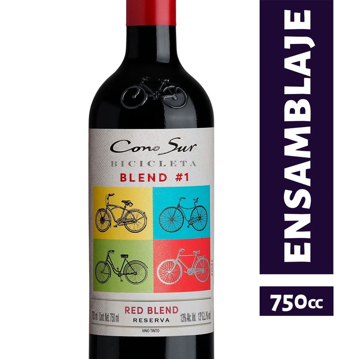CONO SUR - Vino Tinto Red Blend Reserva Bicicleta Cono Sur 13° 750 ml