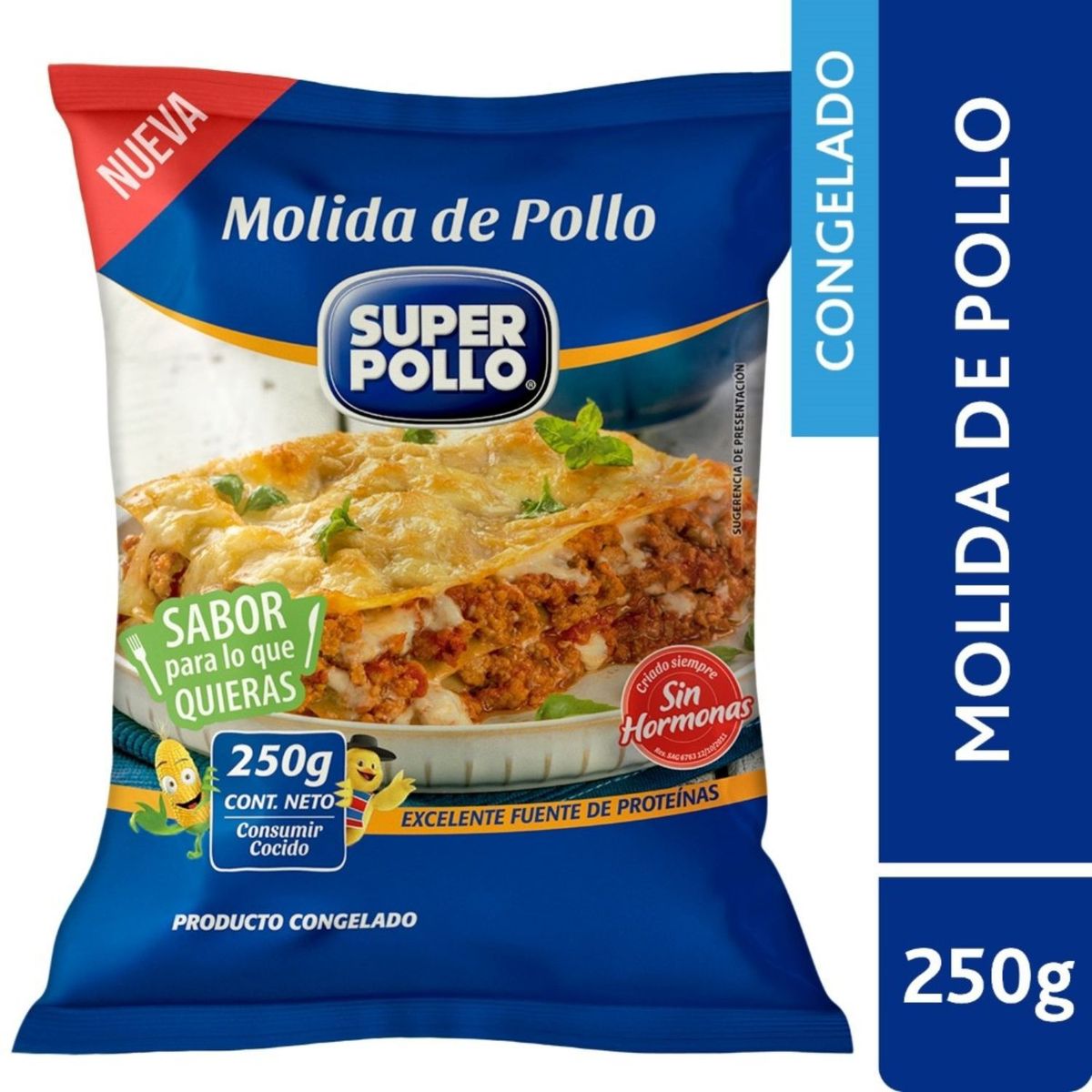 SUPER POLLO - Carne Molida de Pollo Congelada Super Pollo 250 g