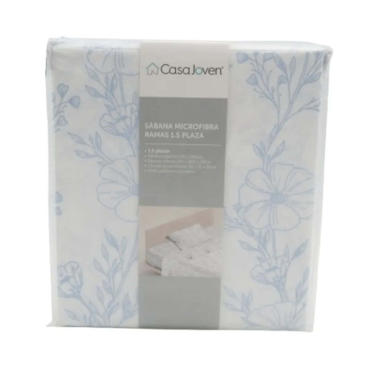 CASA JOVEN - Sabana Microfibra Ramas 1.5 Plaza