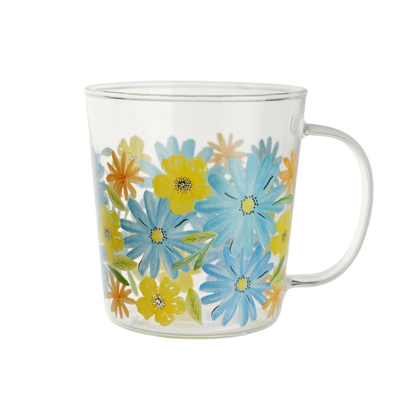 CASA JOVEN - MUG VIDRIO 460 CELESTE BLOSSOM