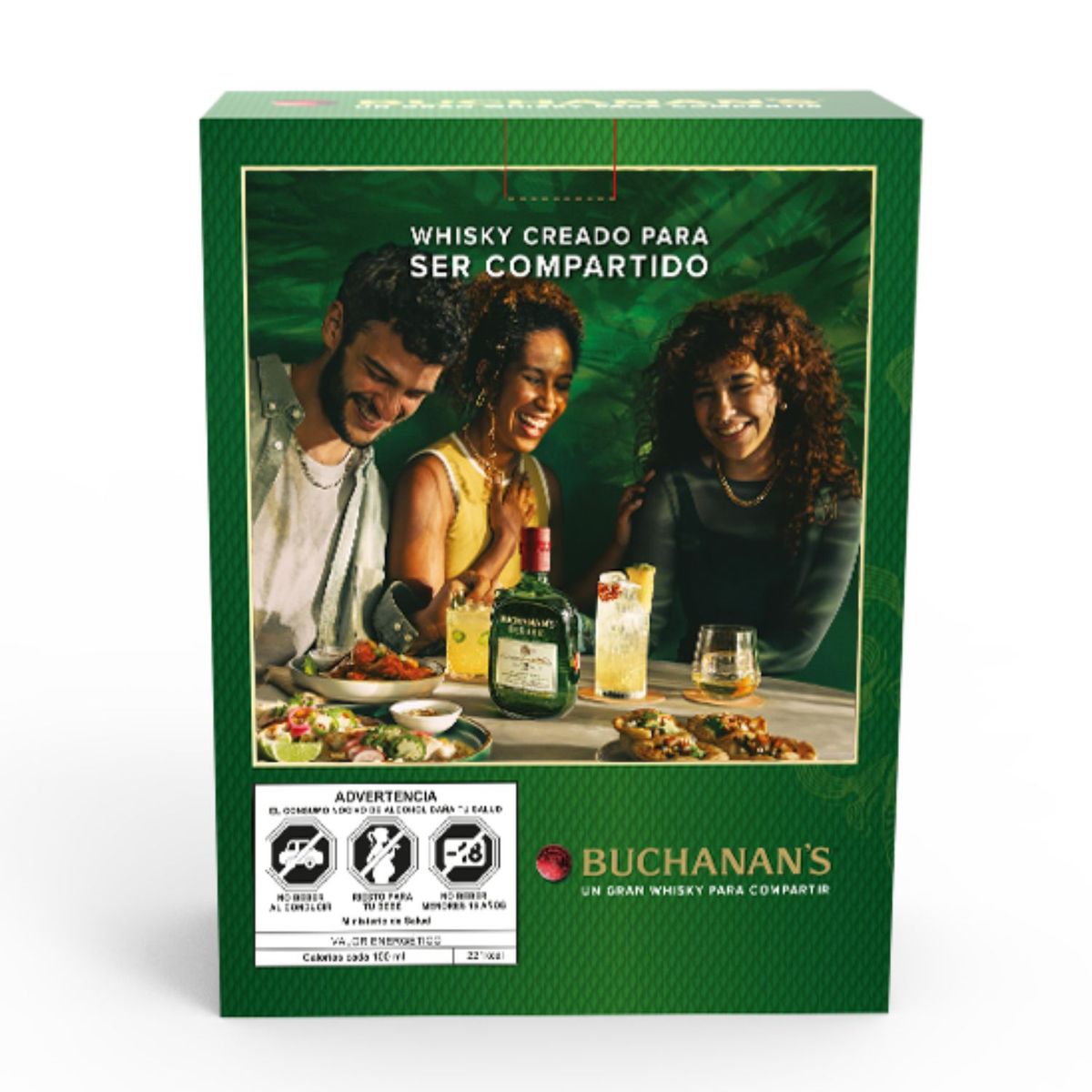BUCHANANS - Pack Whisky Buchanan's Deluxe 12 Años 40° 750 ml + Vaso Vidrio