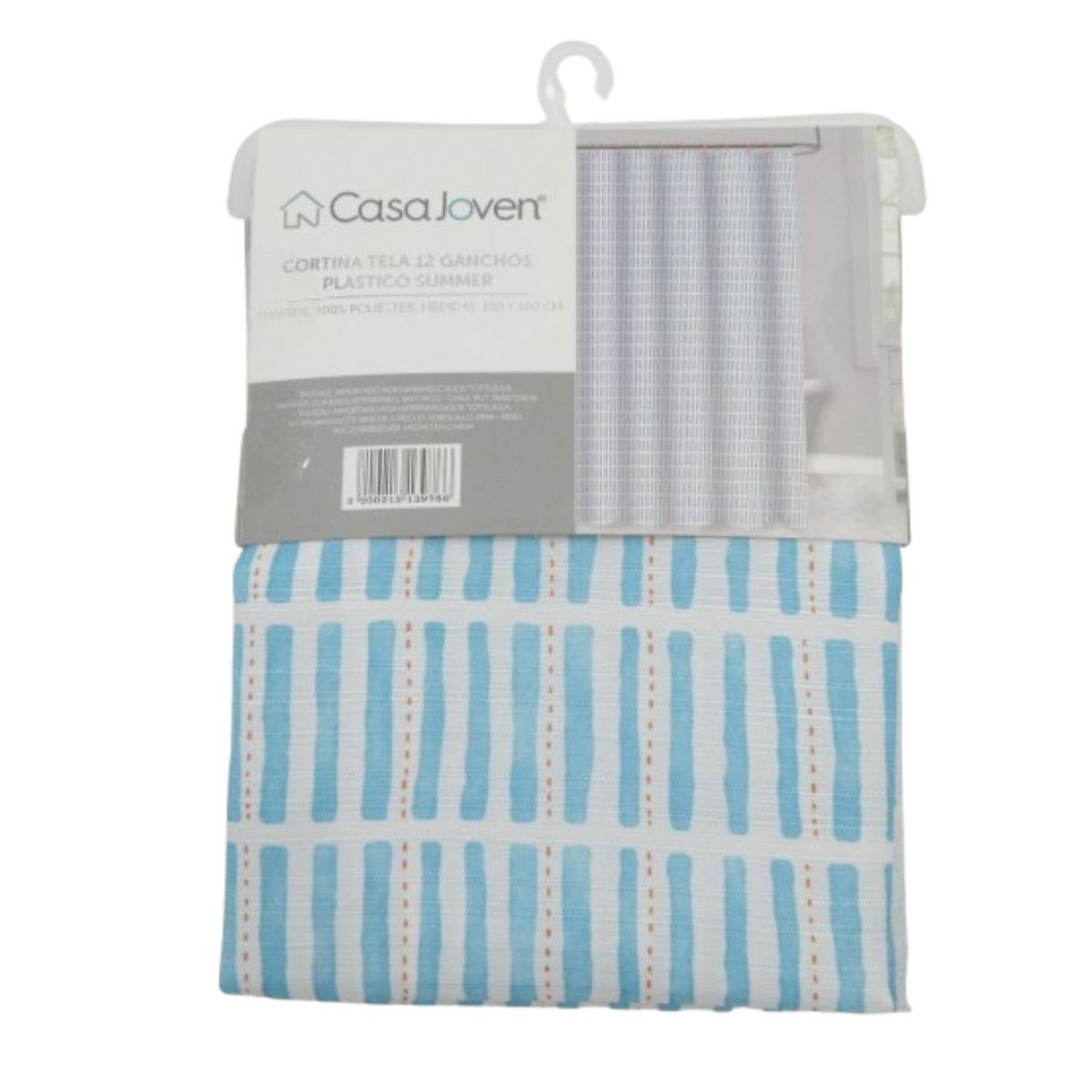 CASA JOVEN - Cortina Tela 12 Ganchos Plastico Summer