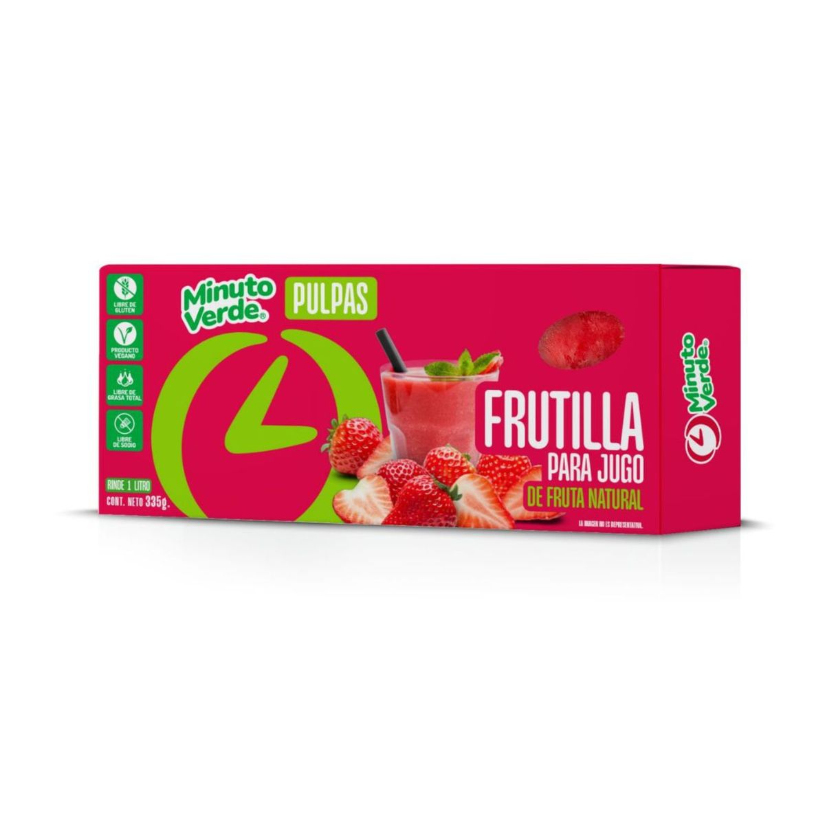 MINUTO VERDE - Pulpa de Frutilla Congelada Minuto Verde 335 g