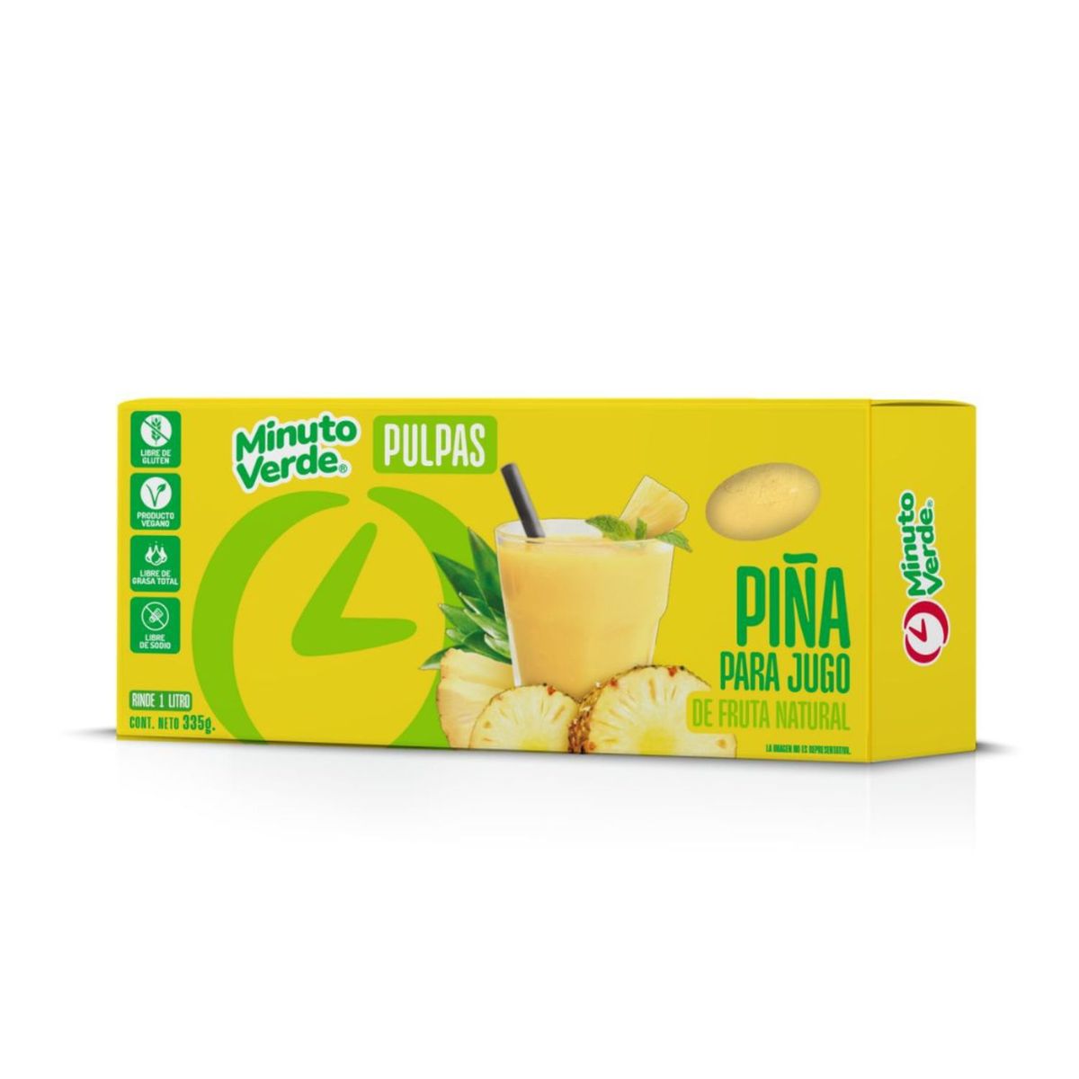 MINUTO VERDE - Pulpa de Piña Congelada Minuto Verde 335 g