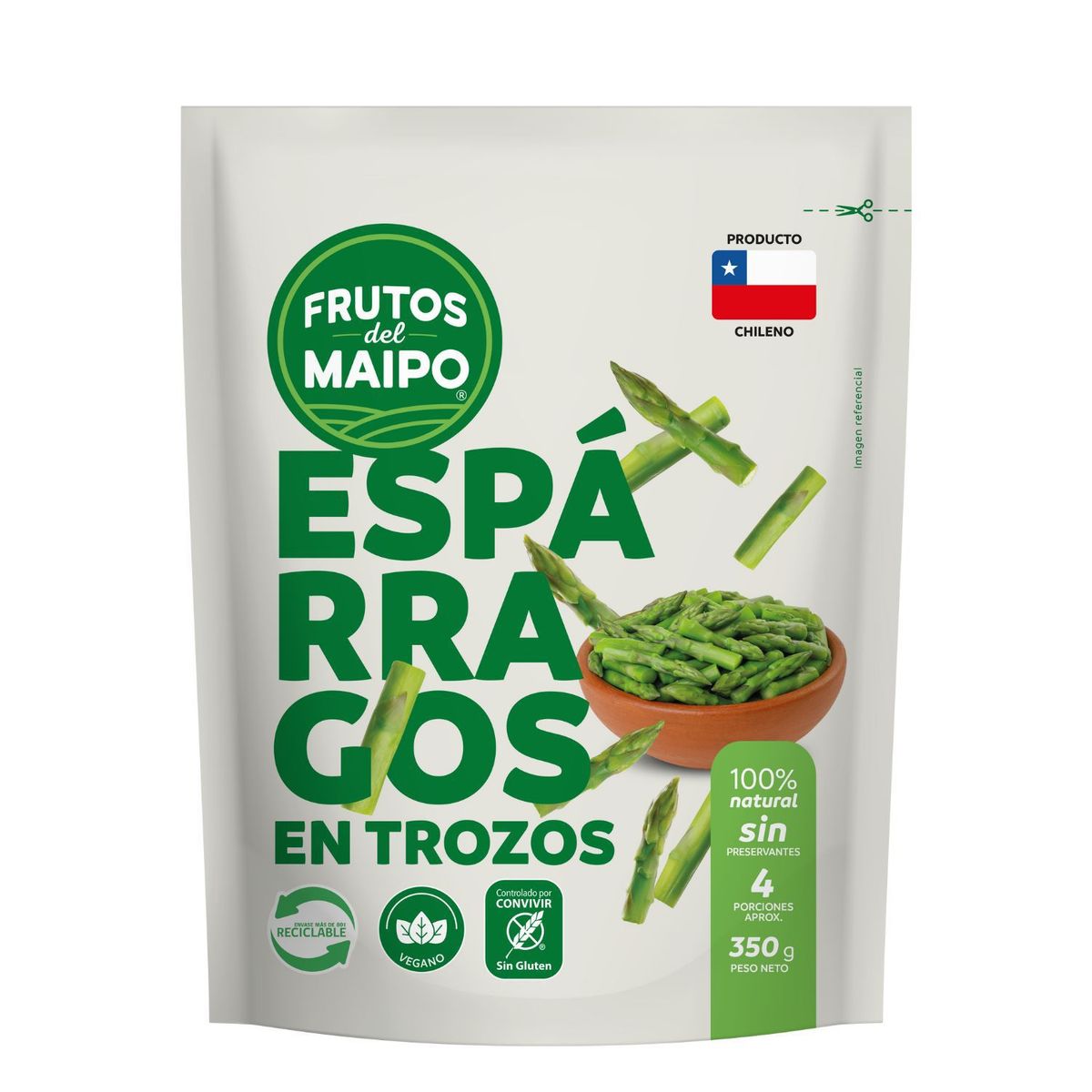 FRUTOS DEL MAIPO - Espárragos en Trozos Congelados Frutos del Maipo 350 g