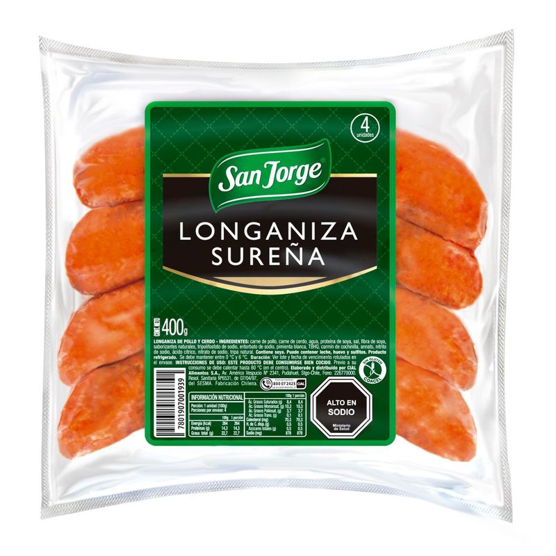 SAN JORGE - Longaniza Sureña San Jorge 400 g