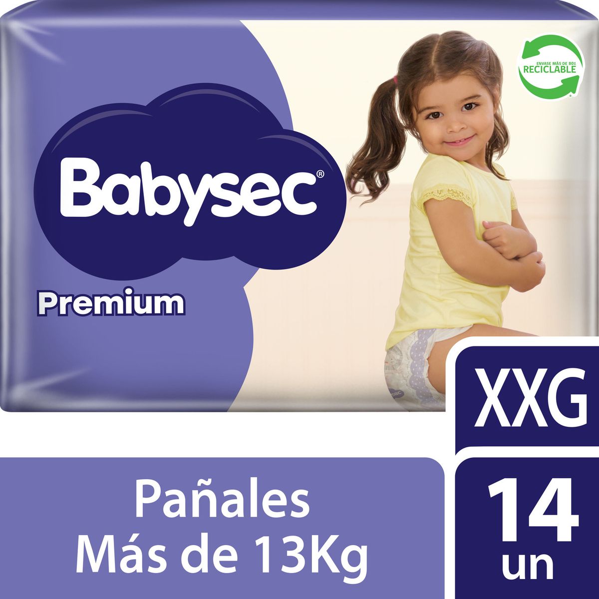 BABYSEC - Pañales Desechables Natural Care XXG Babysec 14 Un 