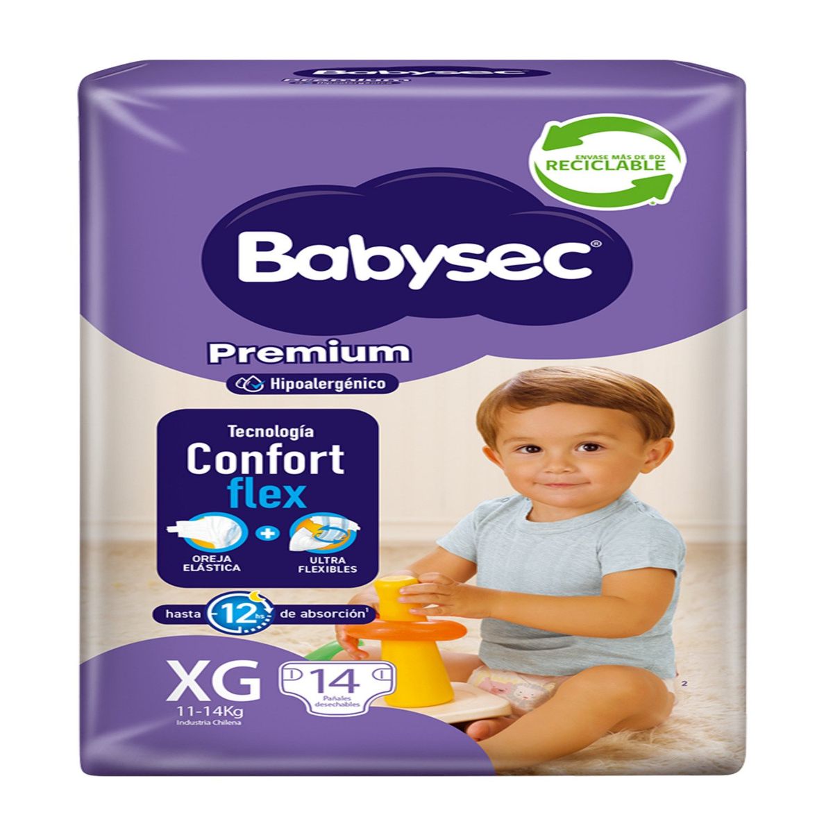 BABYSEC - Pañales Desechables Natural Care XXG Babysec 14 Un 