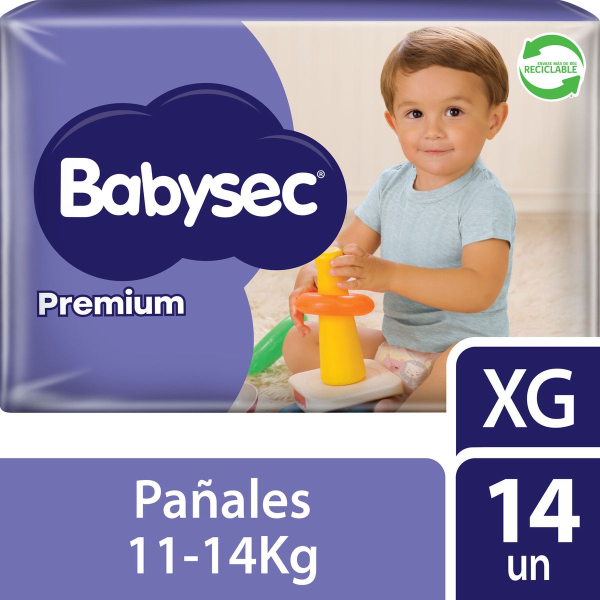 BABYSEC - Pañales Desechables Premium Talla XG Babysec 14 Un