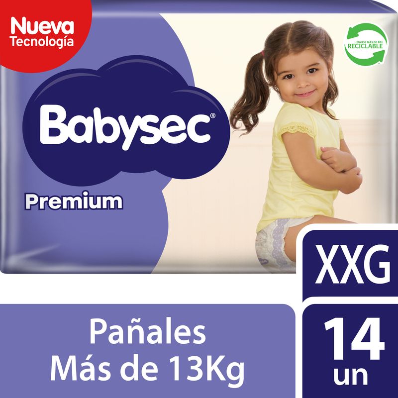 BABYSEC - Pañales Desechables Premium Talla XG Babysec 14 Un