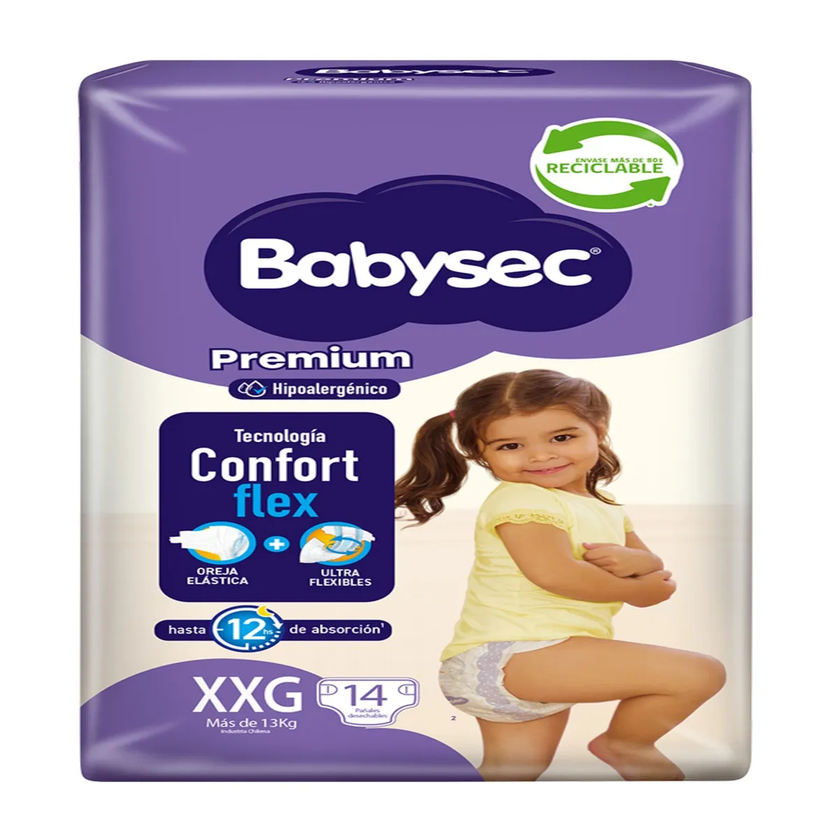 BABYSEC - Pañales Desechables Premium Talla XG Babysec 14 Un