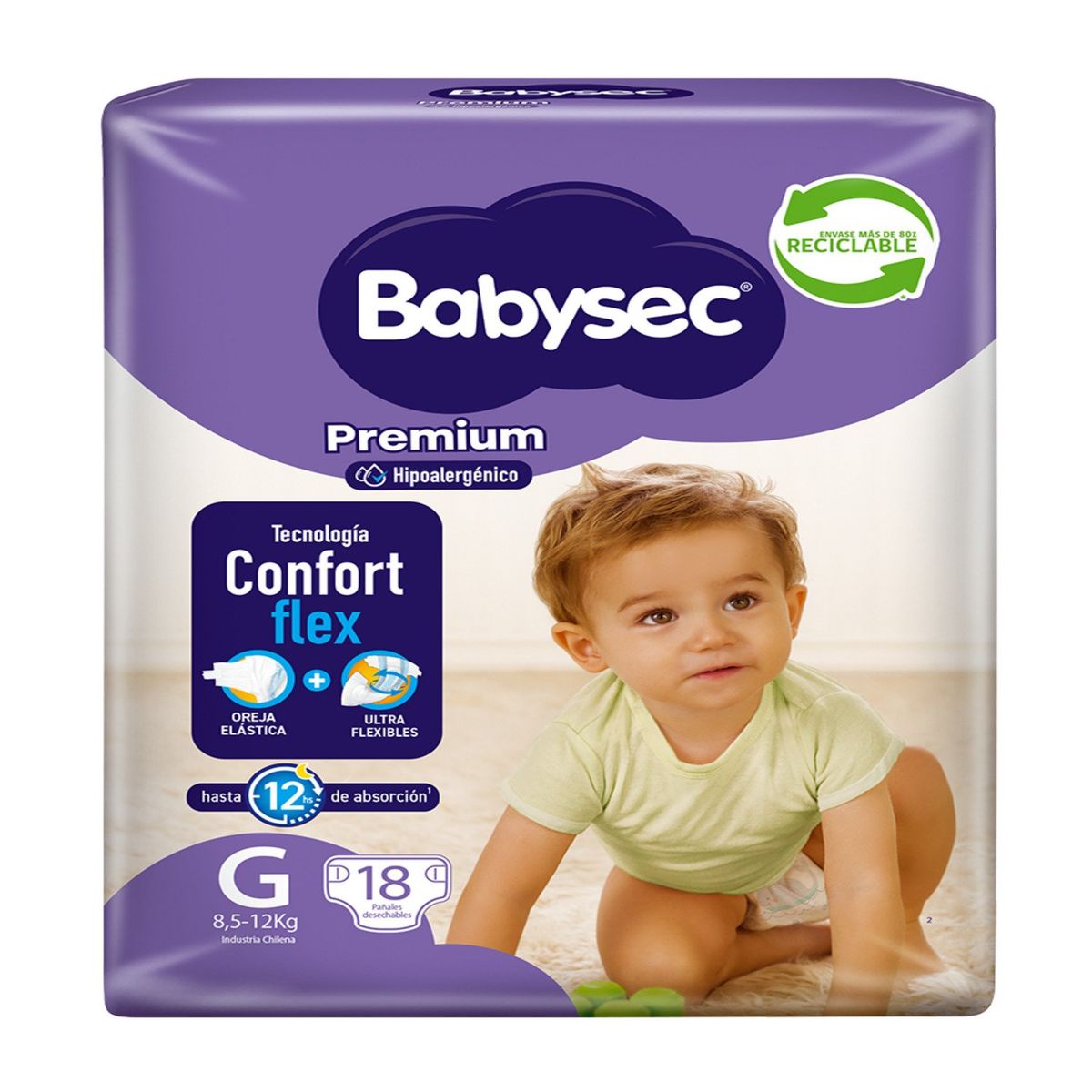 BABYSEC - Pañales Desechables Premium Talla G Babysec 18 Un