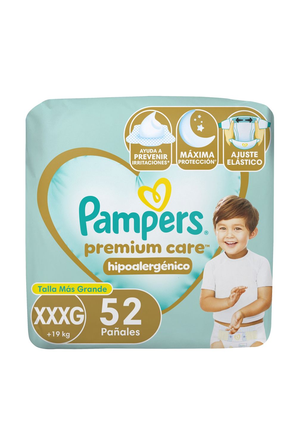 Pañales Desechables Pampers Premium Care XXXG 52 Un | Tottus Chile