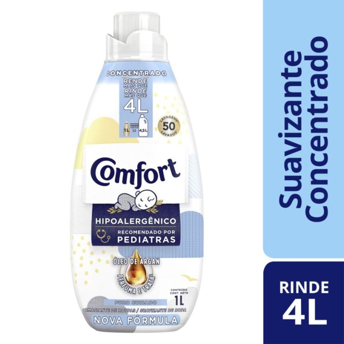 COMFORT - Suavizante de Ropa Concentrado Hipoalergénico Comfort 1 lt