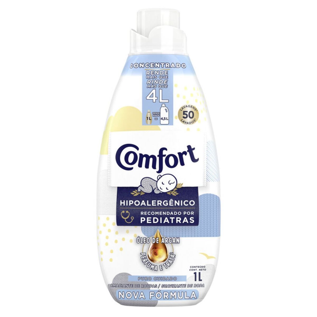 COMFORT - Suavizante de Ropa Concentrado Hipoalergénico Comfort 1 lt