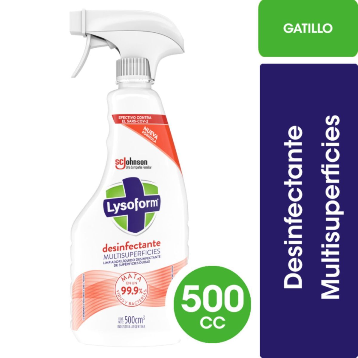 LYSOFORM - Desinfectante Ambiental Gatillo Multisuperficies Lysoform 500 ml