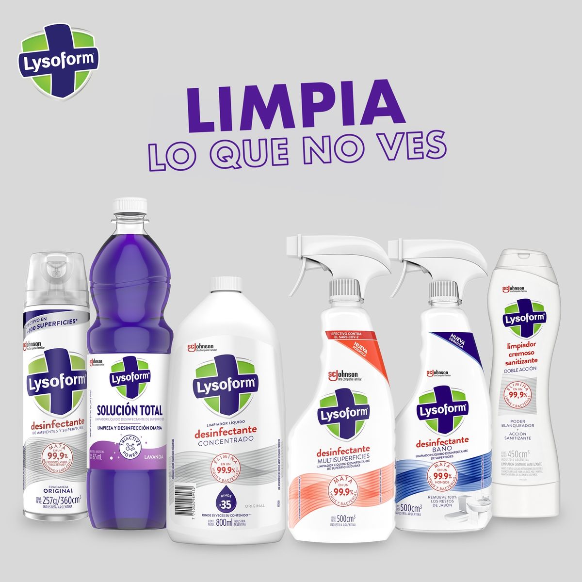 LYSOFORM - Desinfectante Ambiental Gatillo Multisuperficies Lysoform 500 ml