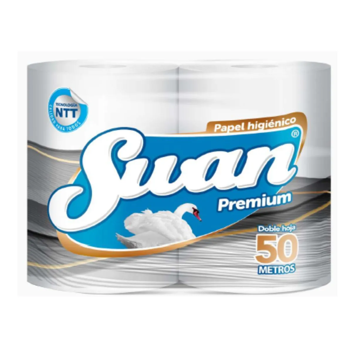 SWAN - Papel Higiénico Doble Hoja 4 x 50 Swan