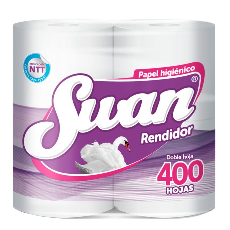 SWAN - Papel Higiénico Doble Hoja 4 x 40 Mts Swan