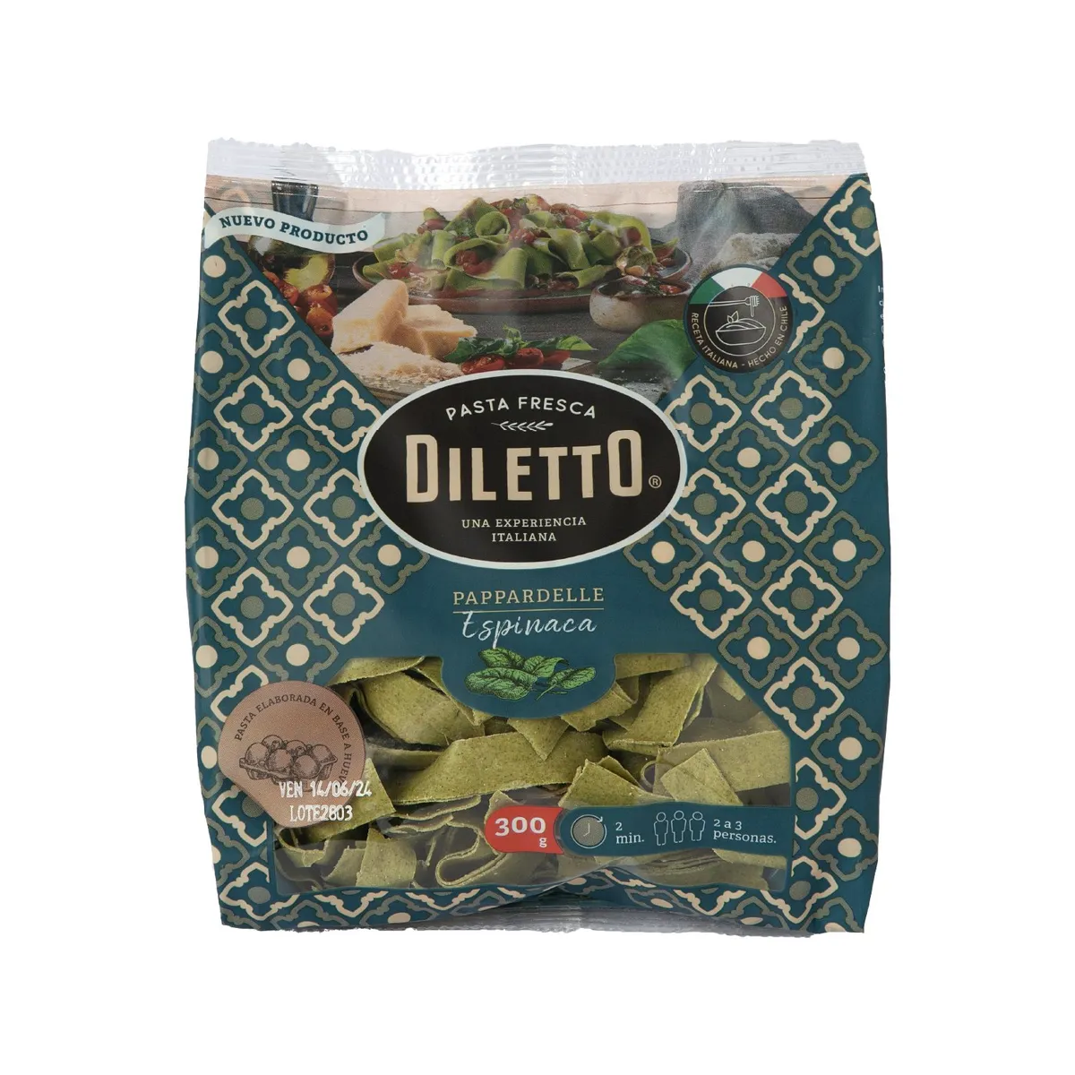 DILETTO - Pasta Pappardelle Espinaca Diletto 300 g