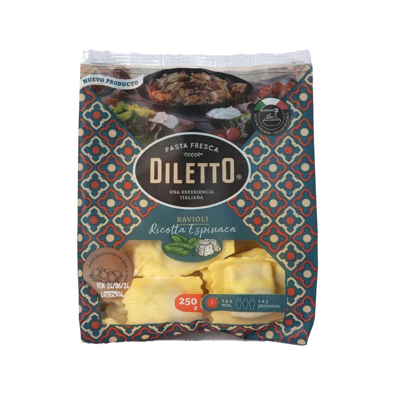 DILETTO - Pasta Ravioli Ricotta Diletto 250 g