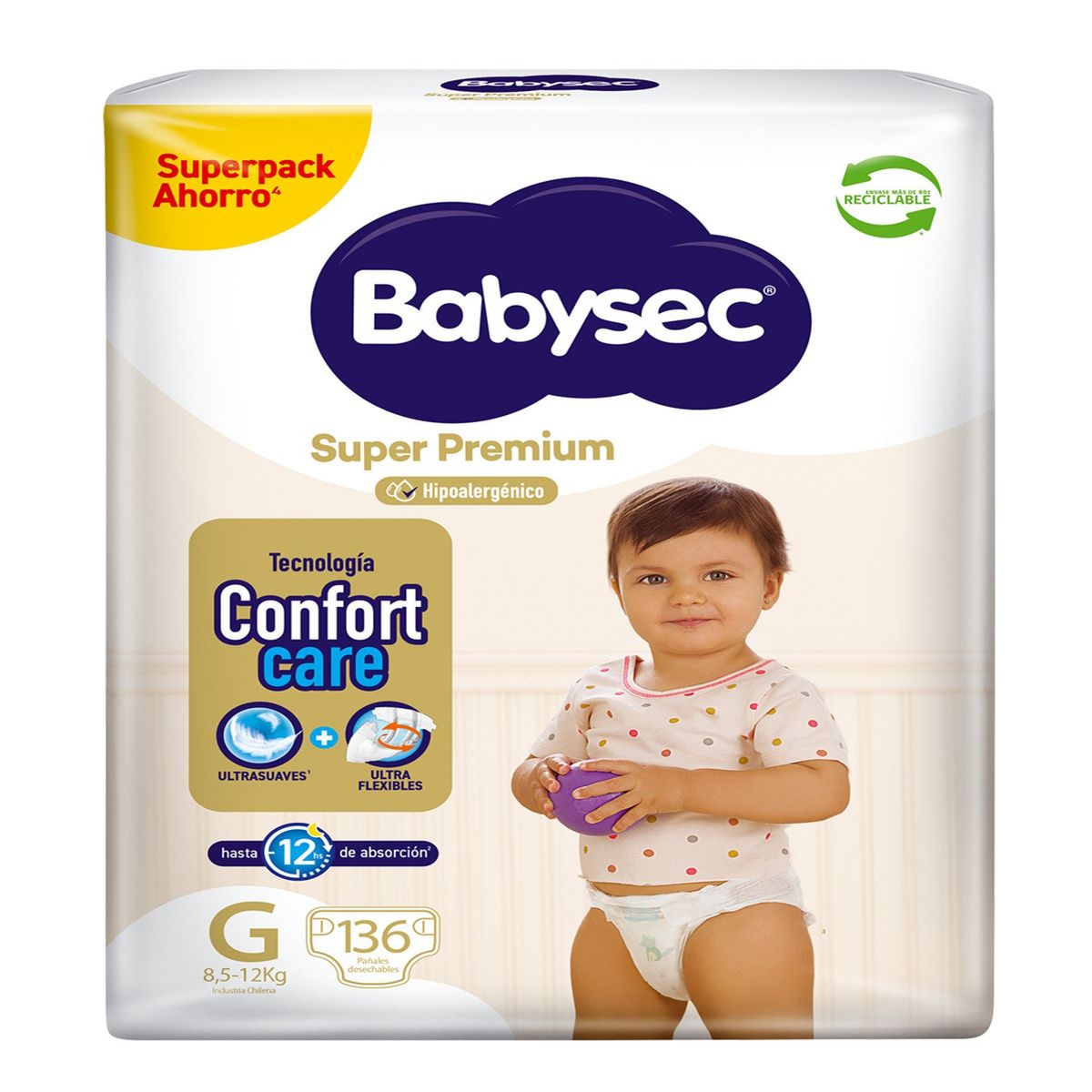 BABYSEC - Pañal Babysec Super Premium G 136 Un