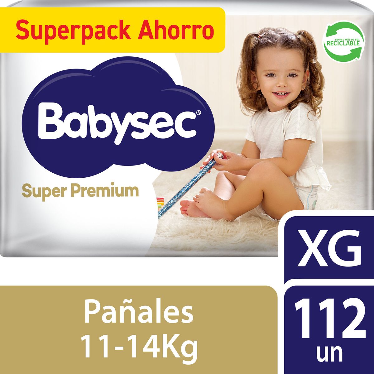 BABYSEC - Pañal Babysec Super Premium XG 112 Un