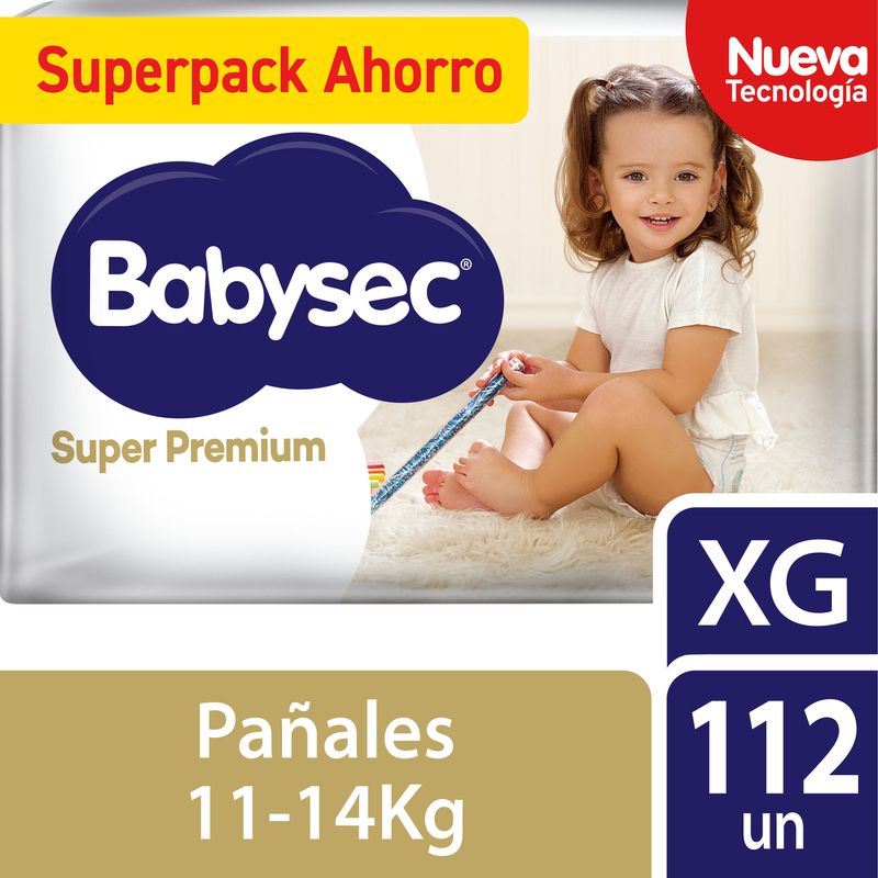 BABYSEC - Pañal Babysec Super Premium XG 112 Un