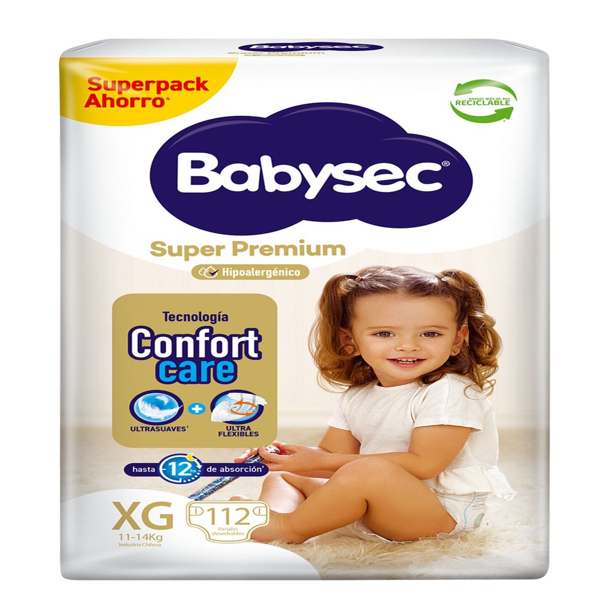 BABYSEC - Pañal Babysec Super Premium XG 112 Un