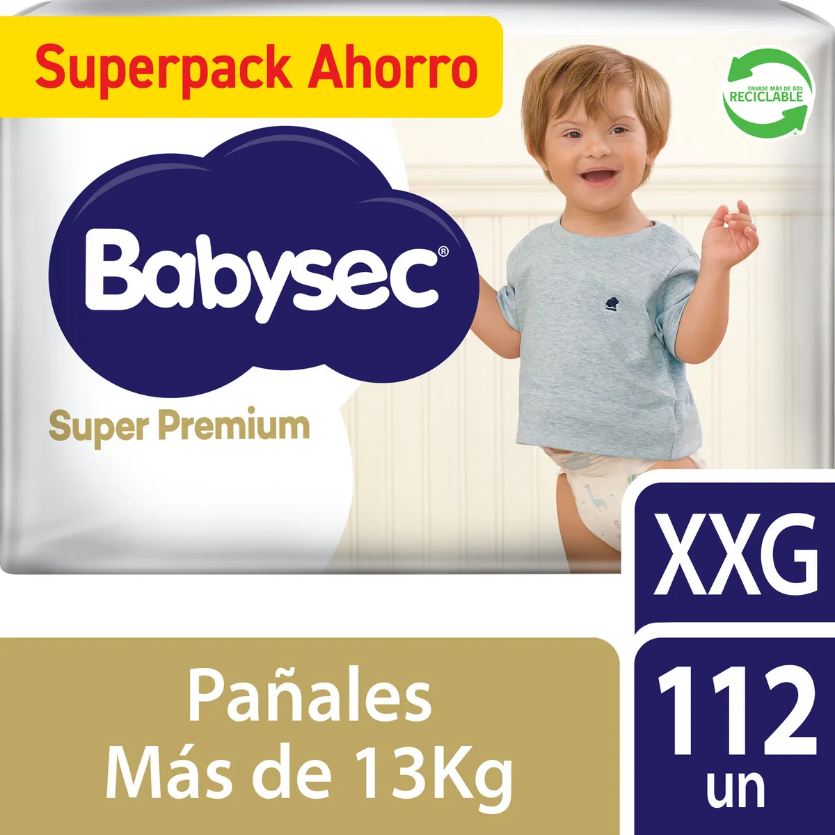 BABYSEC - Pañales Desechables Babysec Súper Premium XXG 112 Un