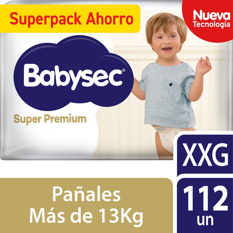 BABYSEC - Pañales Desechables Babysec Súper Premium XXG 112 Un
