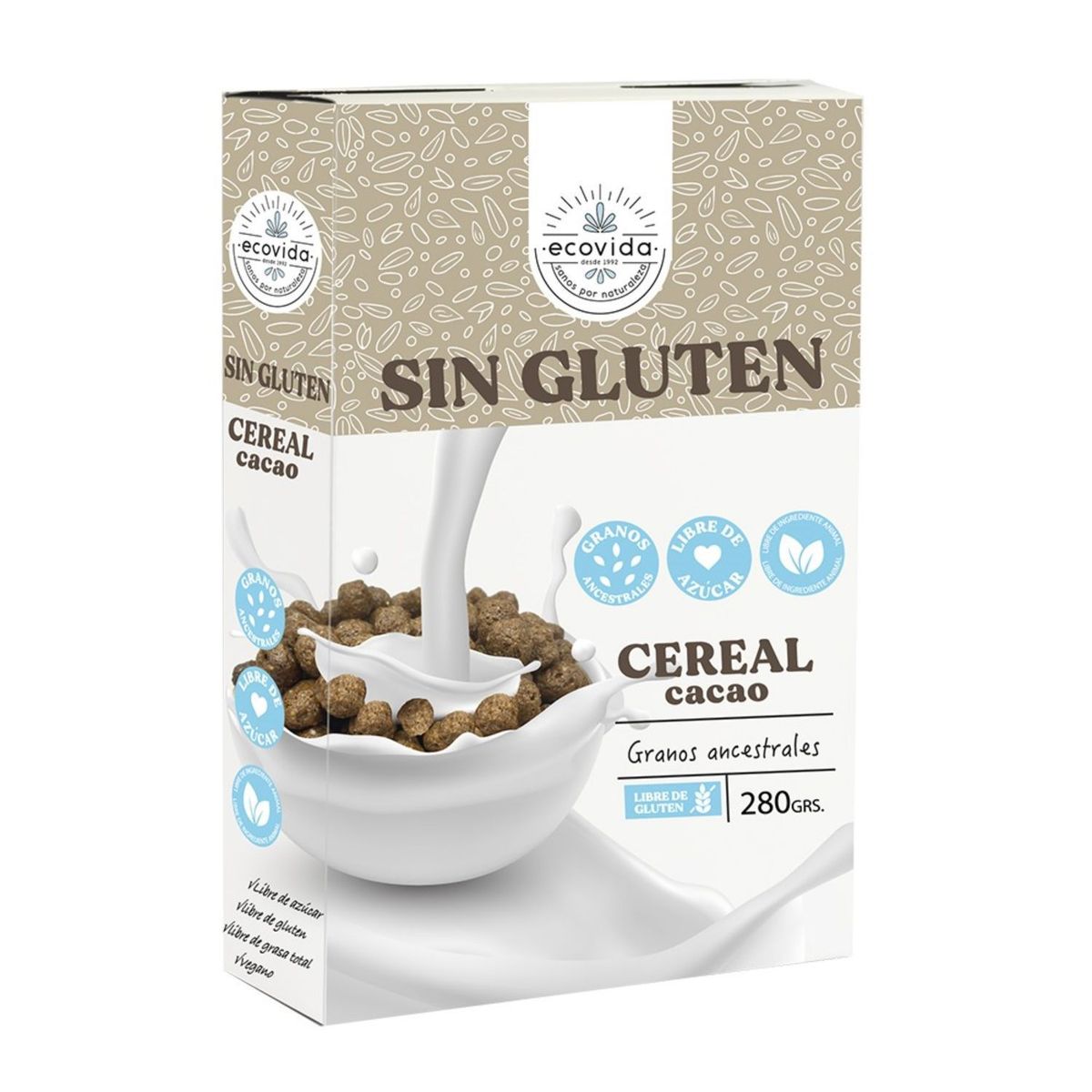 ECOVIDA - Cereal Cacao Sin Gluten Ecovida 280 g