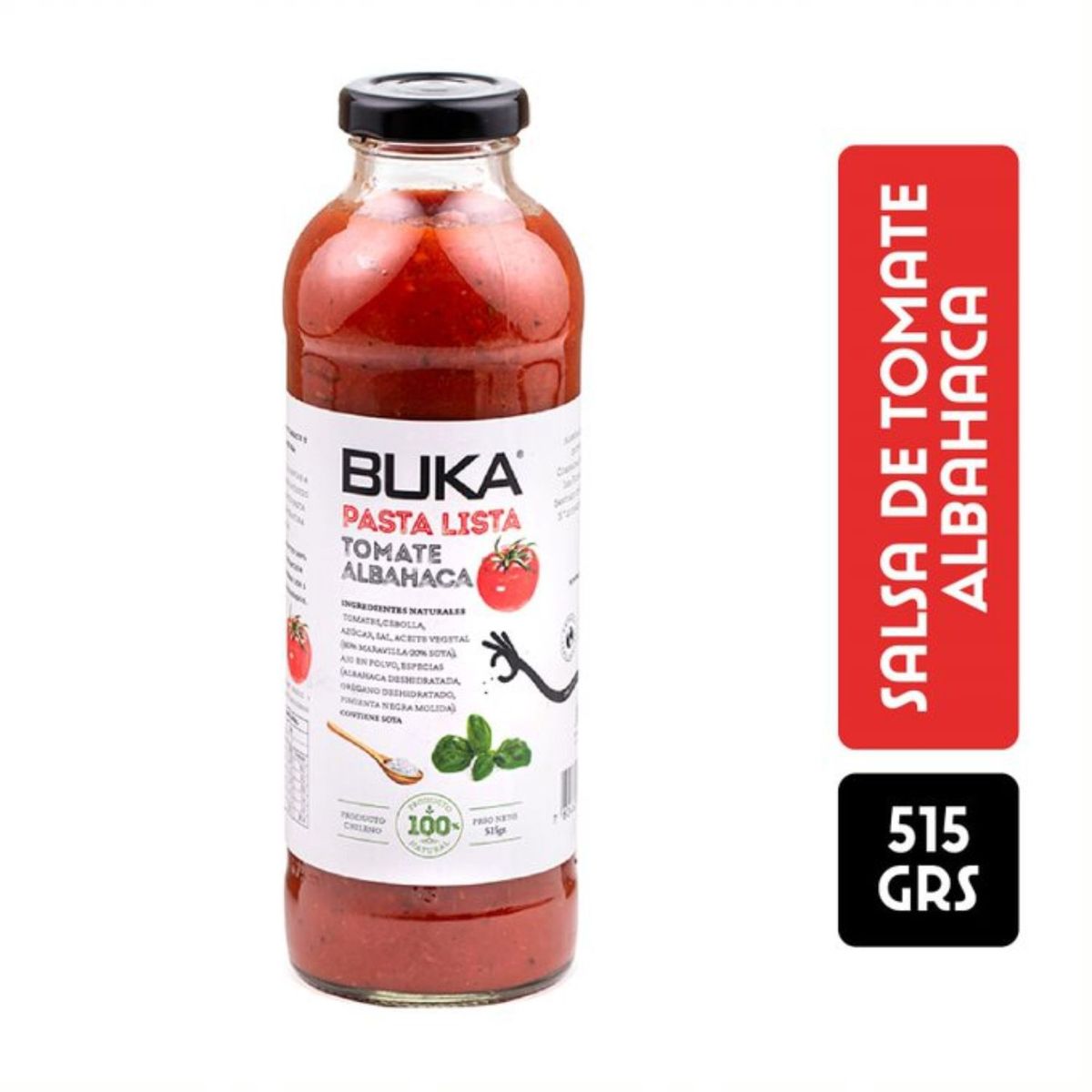 BUKA - Salsa de Tomate Albahaca Buka 515 g