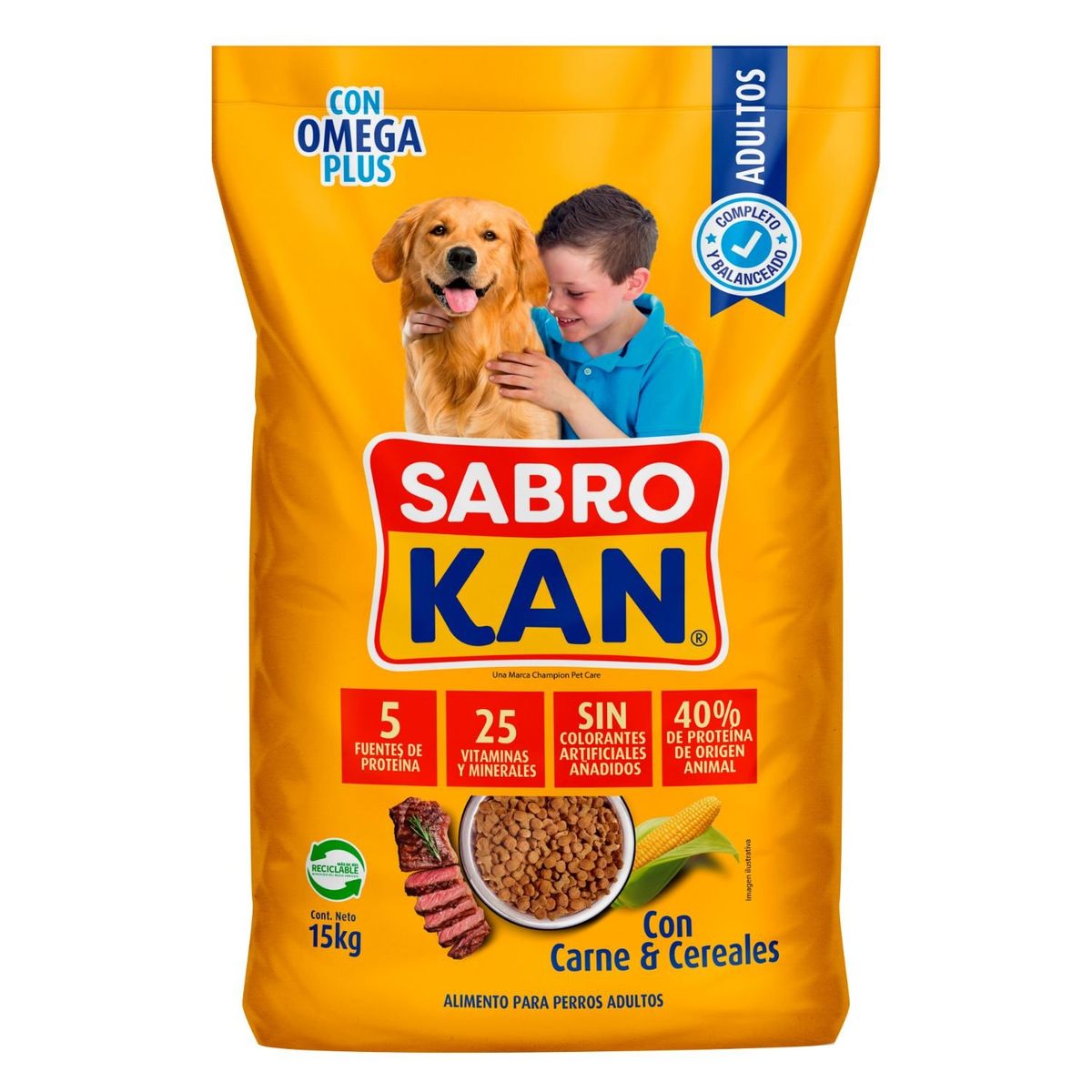 SABROKAN - Alimento para Perros Sabrokan Carne y Cereal 15 K
