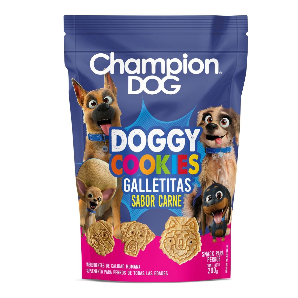 CHAMPION DOG - Snack Galleta Carne Champion Dog 200 g