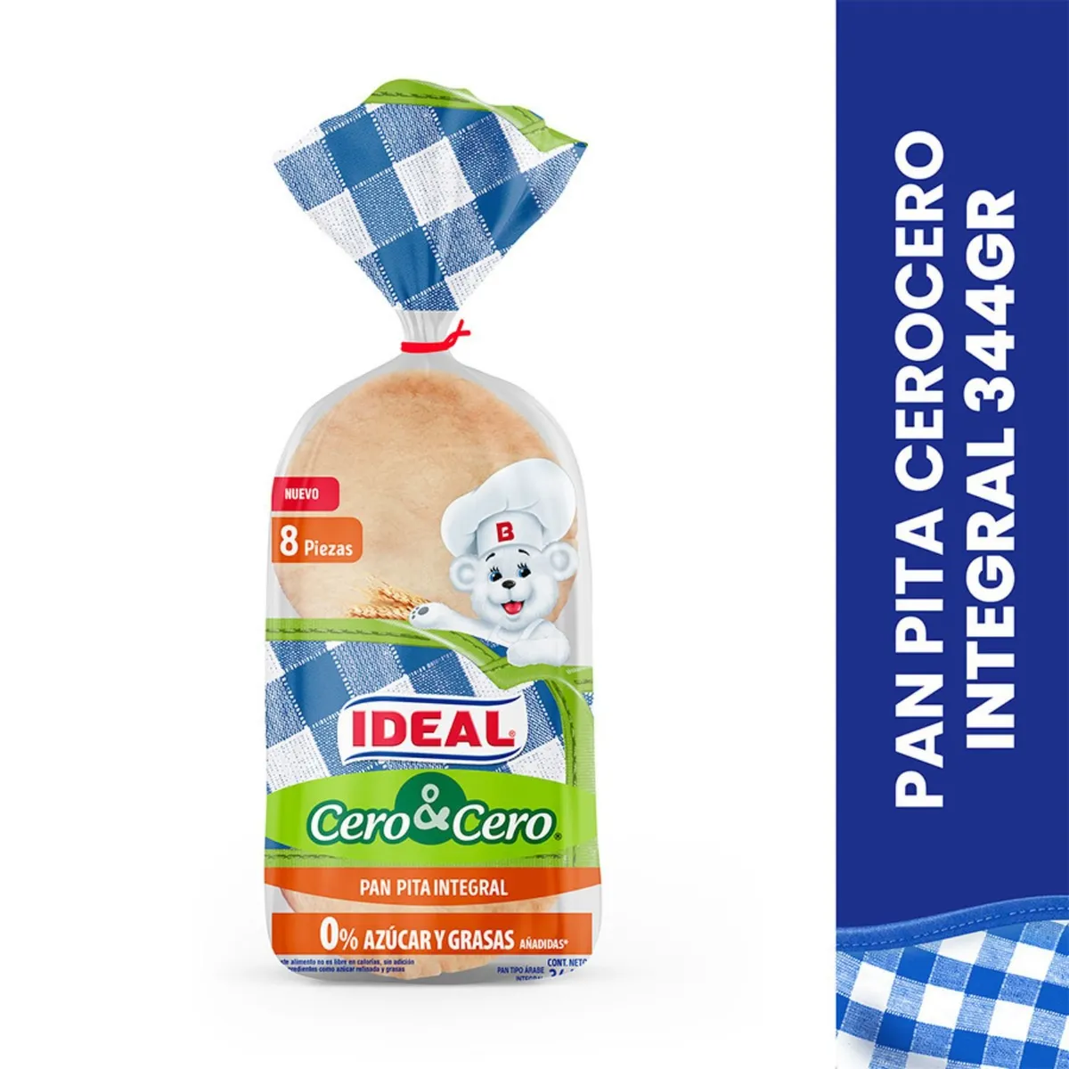 IDEAL - Pan Pita Integral Cero Cero Ideal 8 Un