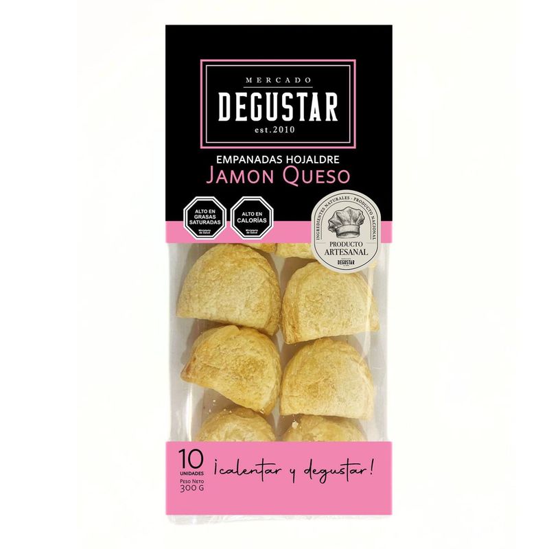 DEGUSTAR - Empanadas Cocktail Hojaldre de Jamón y Queso Degustar 10 Un